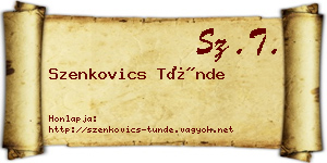 Szenkovics Tünde névjegykártya